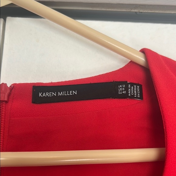 Karen Millen - Elegant Red Sleeveless Dress - Picture 2 of 5
